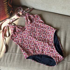 Solid & Striped One Piece Swimsuit